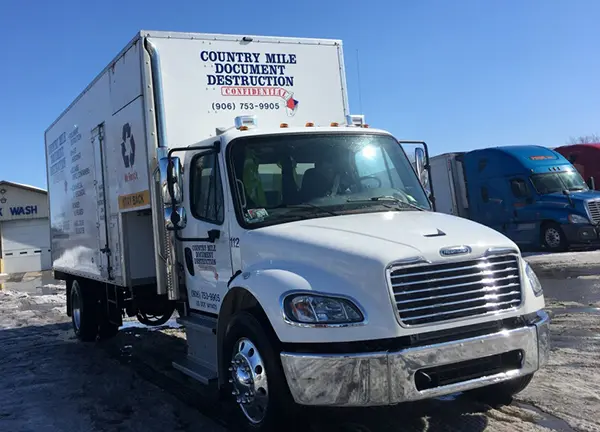 County Mile Document Destruction truck
