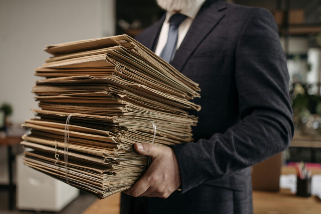 stack of confidential documents